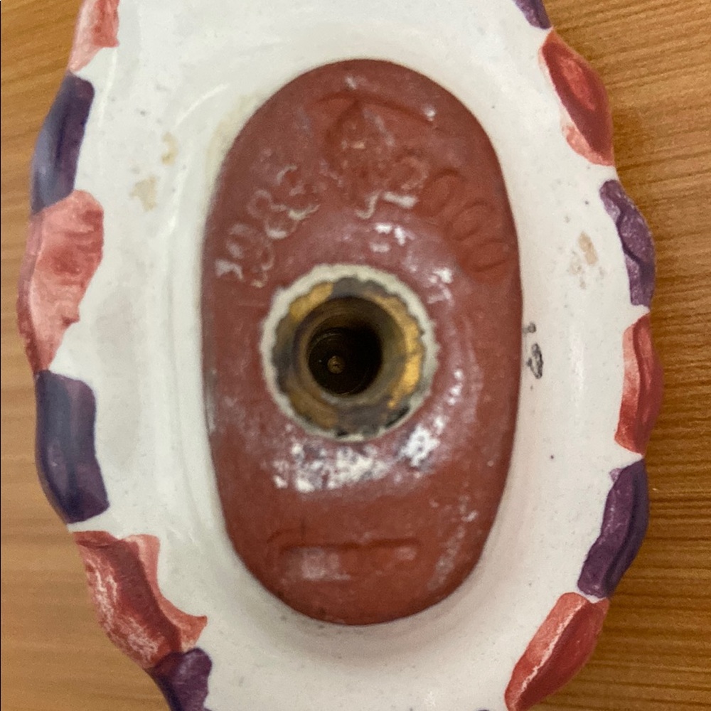 MacKenzie-Childs Ceramic Knobs Set Of 3 Floral Green Purple Orange Vintage - Picture 10 of 17